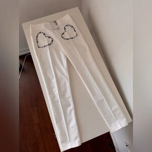 Love Moschino White Women Pants